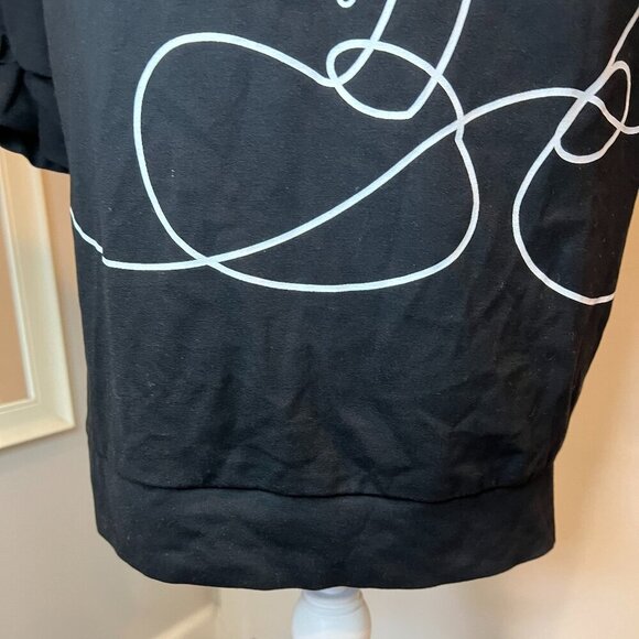 Black Long Sleeve Dress with Unique Graphic Mickey Mouse Design perfect for fall - Picture 6 of 15